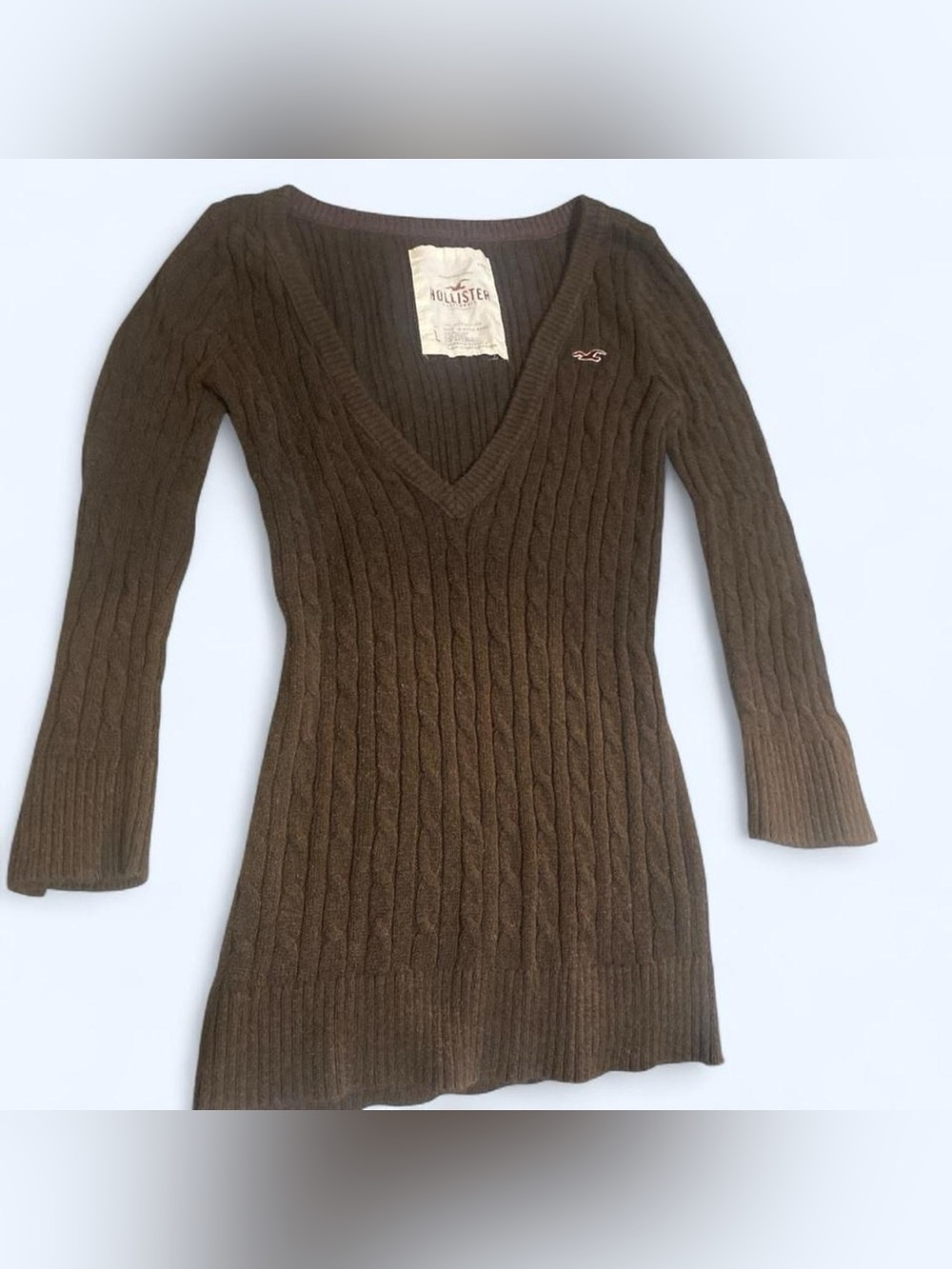 Vintage hollister size large cable knit sweater